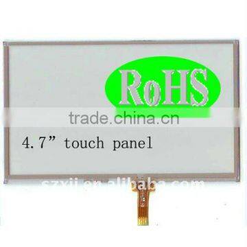 touch screens 4.7 inch glass touch screen with Vehicle DVD