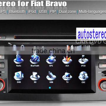 Autostereo Central Multimedia for Fiat Bravo Car GPS Navigation Satnav BT PIP Ipod MP3 Player