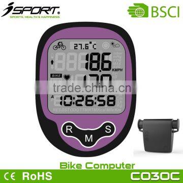 Biggest LCD Display Heart Rate Bicycle Computer With Thermometer photo-4