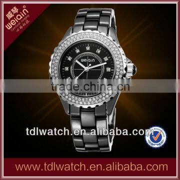 W2195 black ceramic watch, ceramic wrist watc, ceramic watch