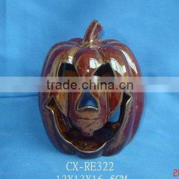 Beautiful Halloween Decorative Pumpkin, Halloween Ceramic Pumpkin Lantern