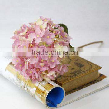 Real touch pink hydrangea silk flower artificial wedding flowers