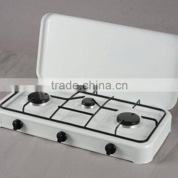 Efficient Euro Type 3Burners Built-in Gas Stove With Cover photo-5