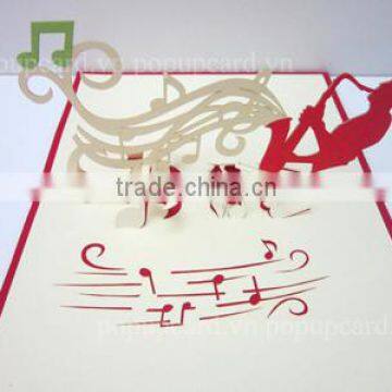 Clarinet Profesional 3d greeting pop up card