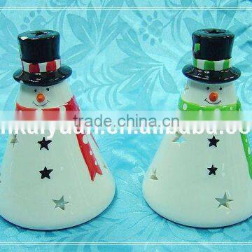 Christmas ceramic candle holder