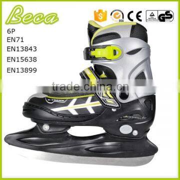 Wholesale Adjustable Boys Green Ice Hockey Skates photo-2