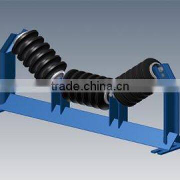 Rubber ring type conveyor impact roller, carrying roller, impact trough idler roller Impact Troughing Idlers