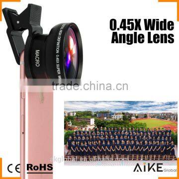 Clip 0.45X Super Wide-angle Lens 15X HD Macro Lens Mobile Phone Zoom Lens Enhanced Photography