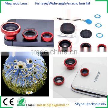 2016 on Sales Mobile Phone Camera Lens With Magnetic Mount Fisheye+0.67x Wide-angle+10x Macro 3 in 1 Combo for Iphone Smartphone photo-4