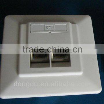 Germany type CAT6 UTP face plate)80*80mm