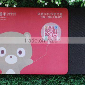 Factory custom advertising two-dimension code promotion neoprene mouse mat pad