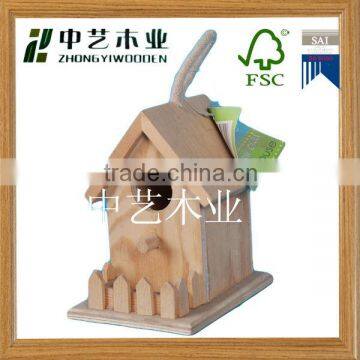 Wooden Bird House, Decorative Garden Birdhouses, Resin Bird House