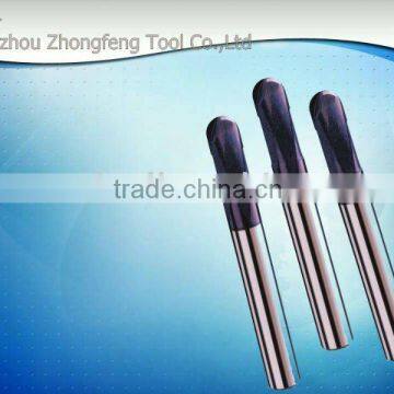 Ultra-fine micro grain straight flute ball nose end mill