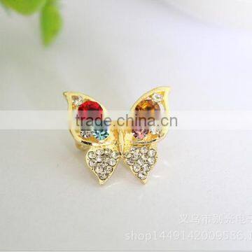 Hot Sale Wholesale Fashion Women Butterfly Diamond Rhinestone Alloy Brooch Pin Supplier's Choice photo-3