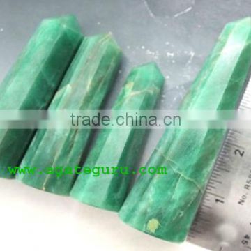 16 Facet Gemstone Massage wands : Green Aventurine