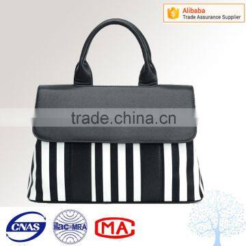 Black and white fashion women saffiano leather handbag