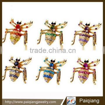 Fancy design personalized style animal rhinestone spider brooch