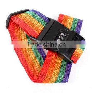 Fashionable Custom Stripe password Lock Luggage Belt