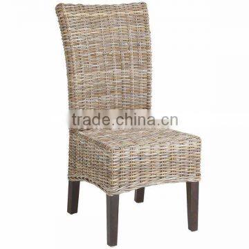 Kubu Rattan dining chairs white washed finishing