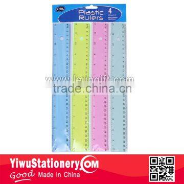 4pcs wider 30cm plastic ruler set with Header card