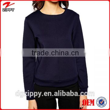 Fashion structured design women wholesale crewneck hooded sweatshirt