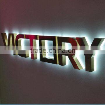 Stainless steel backlit led light letter