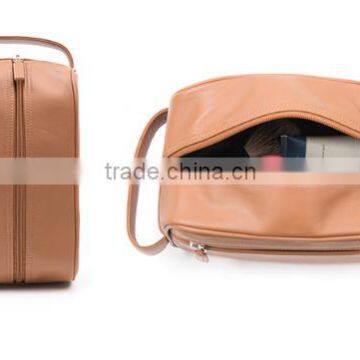 Men's Leather Toiletry Case and Shaving Bag Golden Supplier