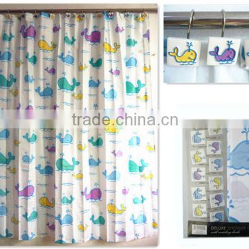 Factory can supply directly Lovely shower curtain waterproof;hand crafted shower curtain