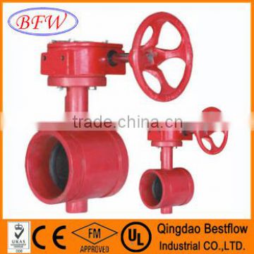 groove butterfly valve with hand