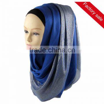 175*70cm Shimmer Viscose Muslim Shawl Shinny Hijab Solid Color Glitter Scarves Long Islamic Scarf Wraps