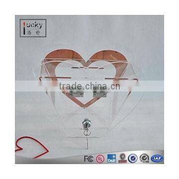Unique Design Acrylic Donation Box With Lock Custom Smart Money Storage Box photo-2