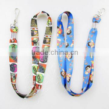 shenzhen manufacturer fashion cute logo printed metal key chain lanyard