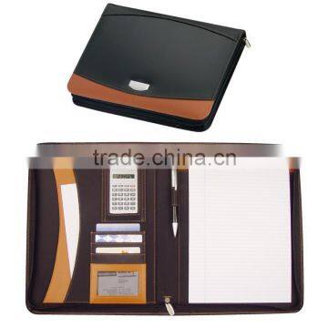 A4 leather portfolio folder leather portfolio folder top quality business portfolio folder with calculator