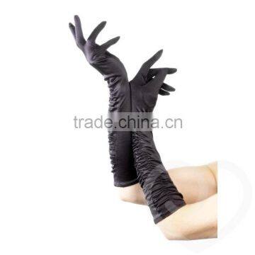 Made In China Full Finger Shoulder Length Satin Bridal Gloves