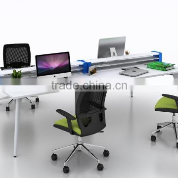 4 seats white Workstation desk/Wooden executive desk