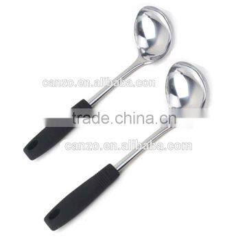 New Design ABS Handle Stainless Steel Soup Ladle Server Spoon photo-2