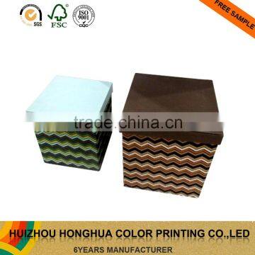 Fashion style cardboard box packaging fabric storage boxes with lids