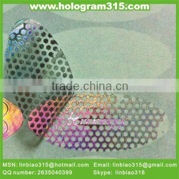 Round Bright Silver Sequentially Numbered tamper evident Hologram