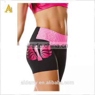 2016 high quality gym Wear compression fitness running tights shorts for ladies