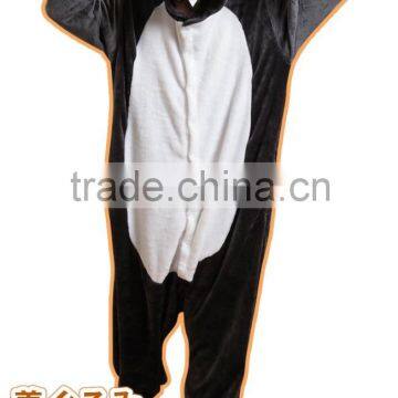 New Brave Black Wolf Adult Animal Winter Pajama Fleece Onesie KK852