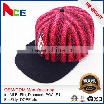 Cool Plain Custom Embroidery Customize High Quality 5 Panel Acrylic Snapback Caps