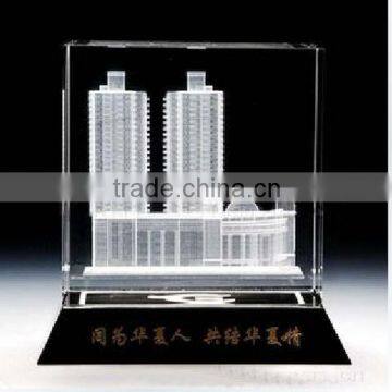 Selling well all over the world 3d engraved crystal office set