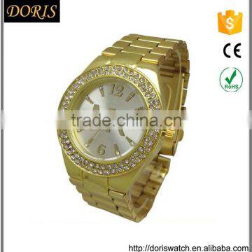 2016 top hot Alloy watches men wrist watch MOP/Sunray dial with diamond case