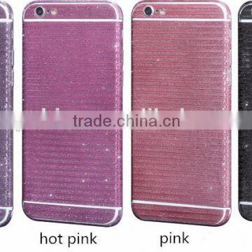 New coming ultra slim bling bling sparkling crystal diamonds design for iphone 6 6 plus sticker decal skin cover