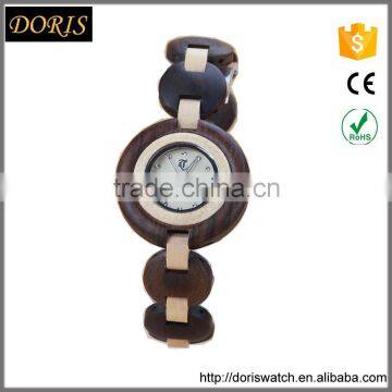 original design hign-end wooden watch pure time wrist watch women fashion diamond wooden design