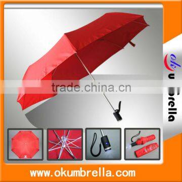 21''*8k best quality 3 folding handle led umbrella lady umbrella