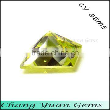 6x6mm Square Shape Olive Color Zirconia Gemstone photo-3