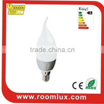 aluminum 5w C37 tailed led candle lamp