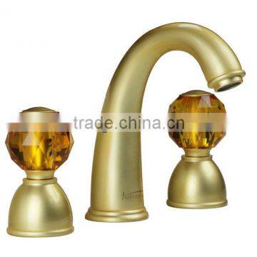 Double Crystal Handle Lavatory Basin Faucet