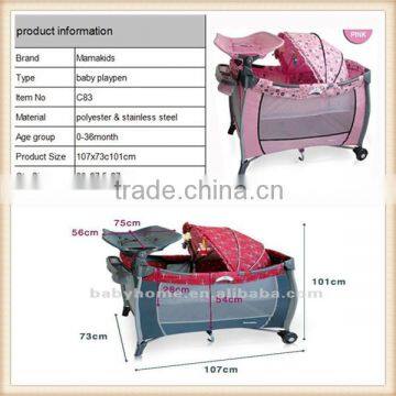 EN71 certificate luxury baby playpen with mosquito net
